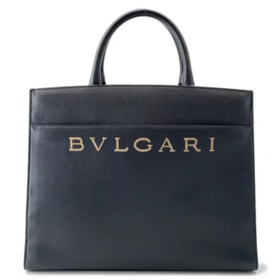 Pre-owned Bvlgari Black Leather Tote Bag ()
