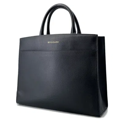 Pre-owned Bvlgari Black Leather Tote Bag ()