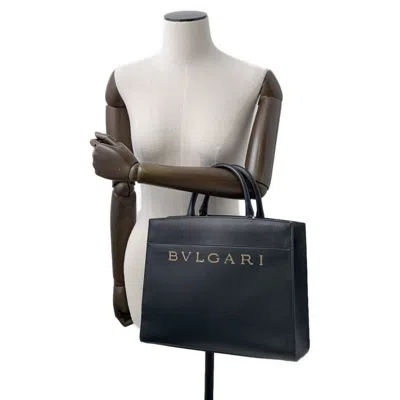 Pre-owned Bvlgari Black Leather Tote Bag ()