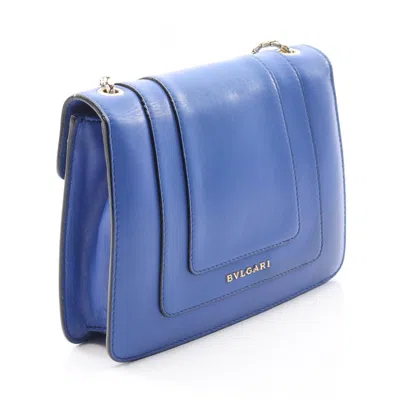 Pre-owned Bvlgari Blue Leather Shoulder Bag ()