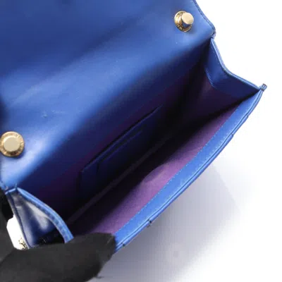 Pre-owned Bvlgari Blue Leather Shoulder Bag ()