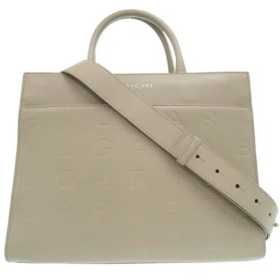 Pre-owned Bvlgari Grayish Leather Tote Bag ()