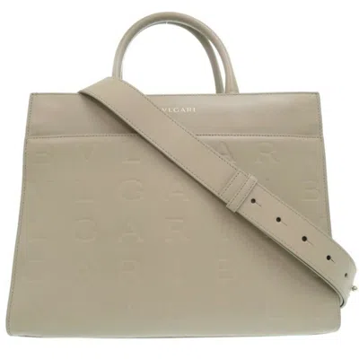 Pre-owned Bvlgari Grayish Leather Tote Bag ()