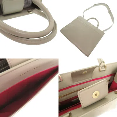 Pre-owned Bvlgari Grayish Leather Tote Bag ()