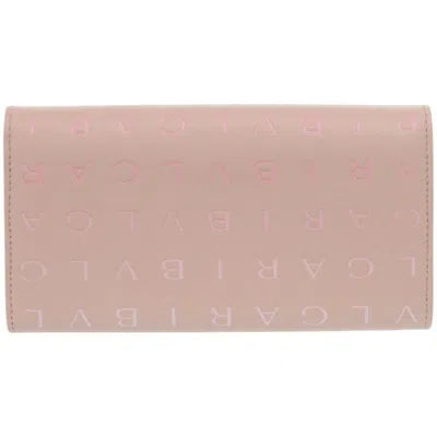 Pre-owned Bvlgari Pink Leather Long Wallet (bi-fold) ()