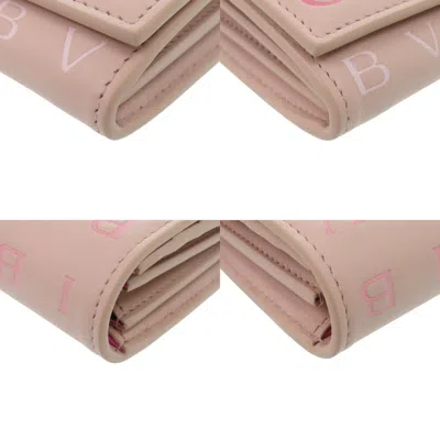 Pre-owned Bvlgari Pink Leather Long Wallet (bi-fold) ()