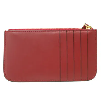 Pre-owned Cartier Bordeaux Leather Coin Purse/coin Case () In Burgundy