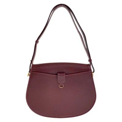 Pre-owned Cartier Bordeaux Wine Red Leather Shoulder Bag () In Burgundy
