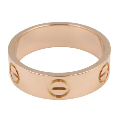 Pre-owned Cartier Love Pink Gold Pink Gold (18k) Band Ring ()