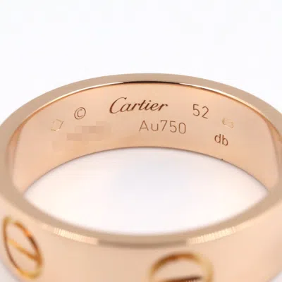 Pre-owned Cartier Love Pink Gold Pink Gold (18k) Band Ring ()