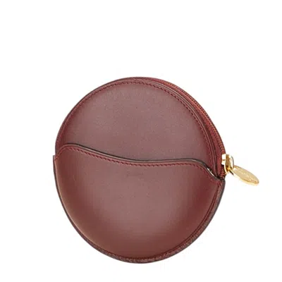 Pre-owned Cartier Must Bordeaux Wine Red Leather Coin Purse/coin Case () In Burgundy