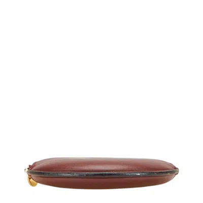 Pre-owned Cartier Must Bordeaux Wine Red Leather Coin Purse/coin Case () In Burgundy