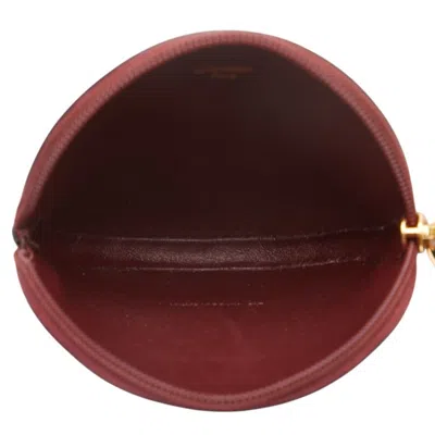 Pre-owned Cartier Must Bordeaux Wine Red Leather Coin Purse/coin Case () In Burgundy