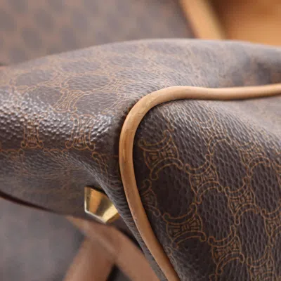 Pre-owned Celine Beige Brown Pvc Coated Canvas Leather Tote Bag () In Multi