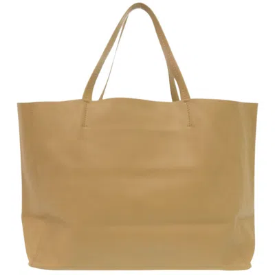 Pre-owned Celine Beige Leather Tote Bag () In Sand