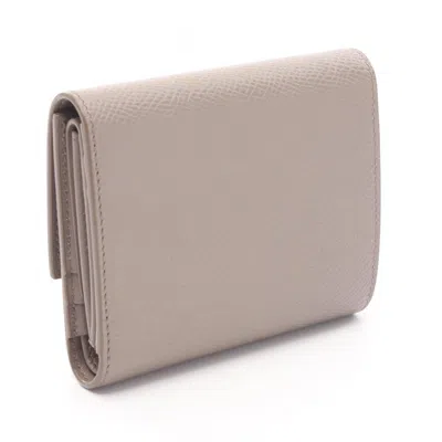 Pre-owned Celine Beige Leather Wallet (tri-fold) () In Sand