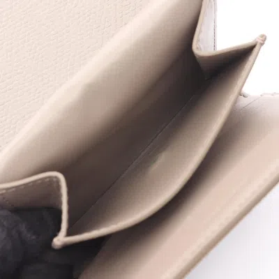 Pre-owned Celine Beige Leather Wallet (tri-fold) () In Sand
