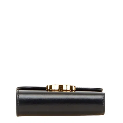 Pre-owned Celine Black Leather Wallet (tri-fold) ()