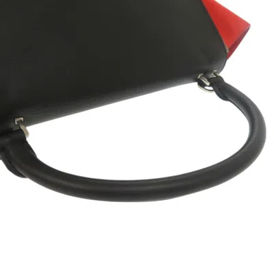 Pre-owned Celine Black Orange Leather Suede Handbag Shoulder Bag () In Multi