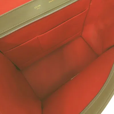 Pre-owned Celine Black Orange Leather Suede Handbag Shoulder Bag () In Multi