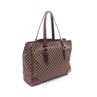 Pre-owned Celine Brown Canvas Leather Tote Bag ()