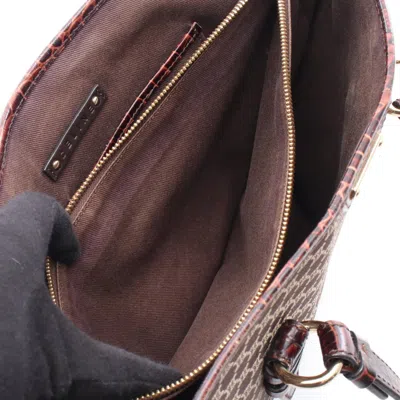 Pre-owned Celine Brown Canvas Leather Tote Bag ()