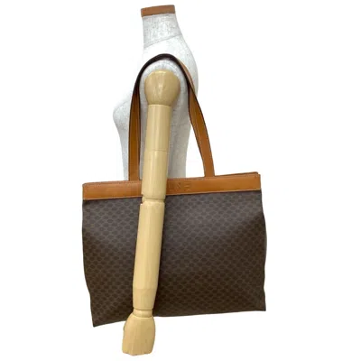 Pre-owned Celine Brown Leather Pvc Handbag Tote Bag ()