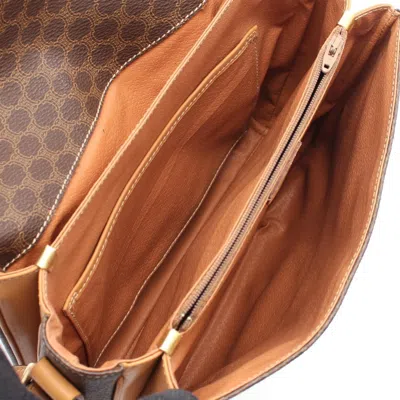 Pre-owned Celine Brown Pvc Coated Canvas Leather Shoulder Bag ()