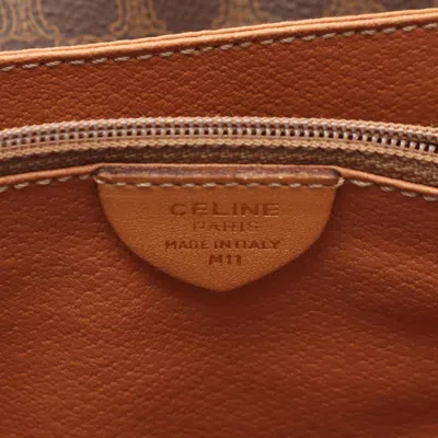 Pre-owned Celine Brown Pvc Coated Canvas Leather Shoulder Bag ()