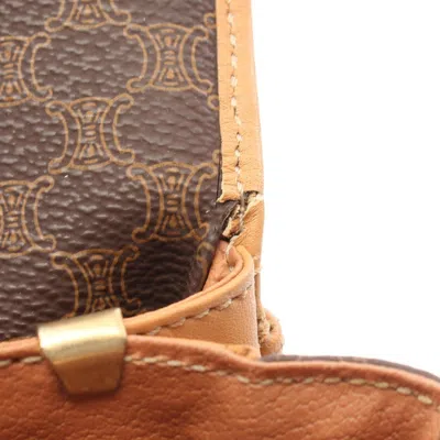 Pre-owned Celine Brown Pvc Coated Canvas Leather Shoulder Bag ()