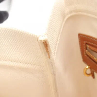 Pre-owned Celine Brown White Canvas Leather Tote Bag () In Multi
