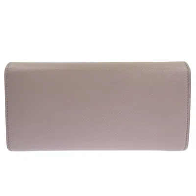 Pre-owned Celine Gray Leather Long Wallet (bi-fold) ()