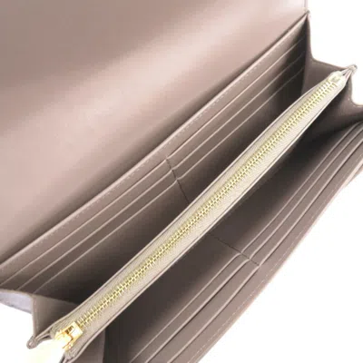 Pre-owned Celine Gray Leather Long Wallet (bi-fold) ()