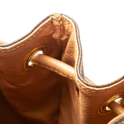 Pre-owned Celine Macadam Beige Brown Pvc Leather Backpack () In Multi