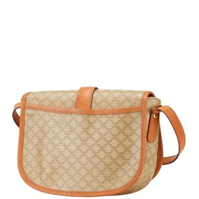 Pre-owned Celine Macadam Beige Brown Pvc Leather Shoulder Bag ()