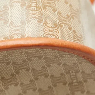 Pre-owned Celine Macadam Beige Brown Pvc Leather Shoulder Bag ()