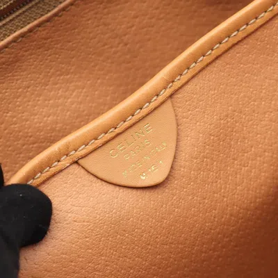 Pre-owned Celine Macadam Brown Coated Canvas Tote Bag ()