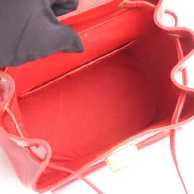 Pre-owned Celine Red Color Leather Backpack ()