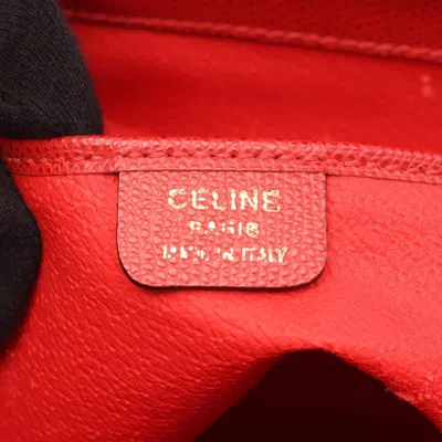 Pre-owned Celine Red Color Leather Backpack ()