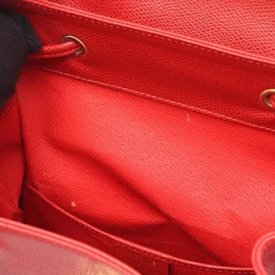 Pre-owned Celine Red Color Leather Backpack ()