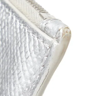 Pre-owned Celine Silver Leather Coin Purse/coin Case ()