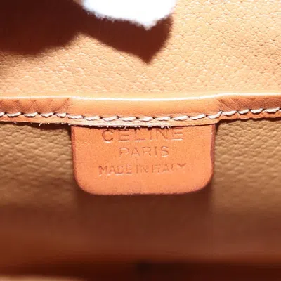 Pre-owned Celine Vintage Drawstring Flap Backpack Macadam Coated Canvas Brown Canvas Backpack Bag ()