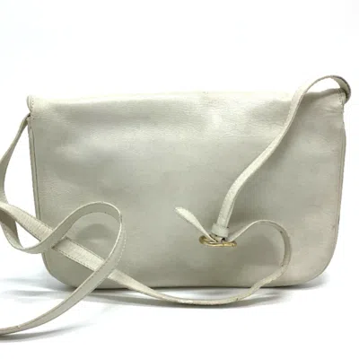 Pre-owned Celine White Leather Clutch Bag Shoulder Bag ()