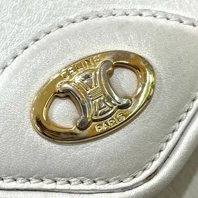 Pre-owned Celine White Leather Clutch Bag Shoulder Bag ()