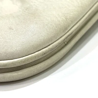 Pre-owned Celine White Leather Clutch Bag Shoulder Bag ()