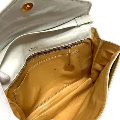Pre-owned Celine White Leather Clutch Bag Shoulder Bag ()