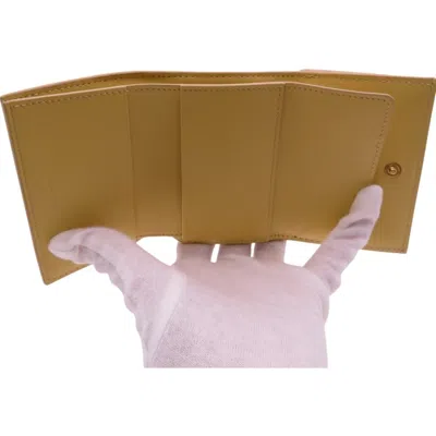 Pre-owned Celine Yellow Leather Wallet (tri-fold) ()