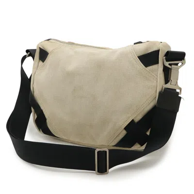 Pre-owned Chanel Beige Black Canvas Shoulder Bag () In Multi