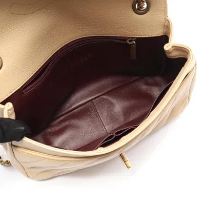 Pre-owned Chanel Beige Leather Shoulder Bag () In Sand