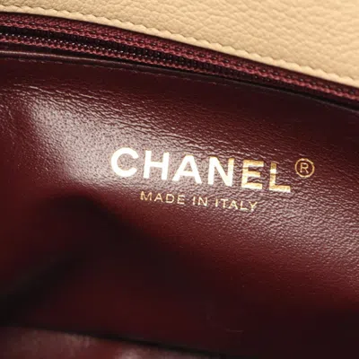 Pre-owned Chanel Beige Leather Shoulder Bag () In Sand